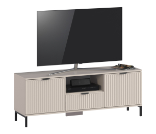 Тумба под ТВ с полкой для гостиной Турин Кашемир серый/МДФ Кашемир