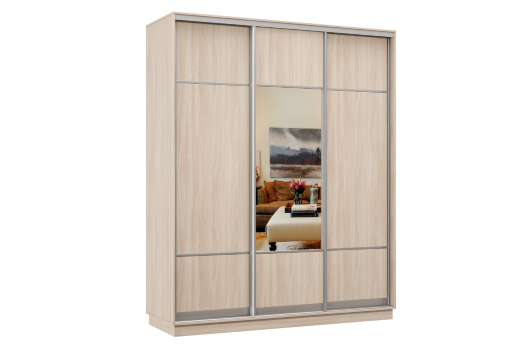 Шкафы-купе 3-х дверные, Шкаф-купе Премьер Лайт 28 (08;11;08) трехдверный
