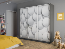 Шкафы-купе 3-х дверные, Шкаф-купе Экспресс 3-х дверный Фотопечать Шары Стекла 180х45х240