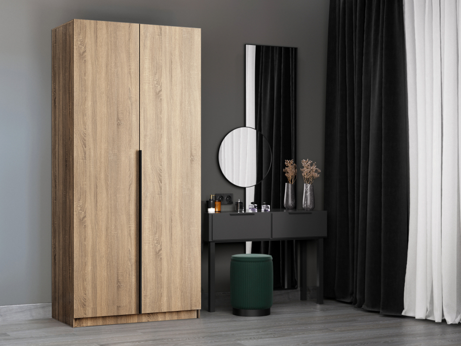 Шкафы распашные, Шкаф складной Е1 Локер ("Гармошка") 101х52,5х220 см, с модулем