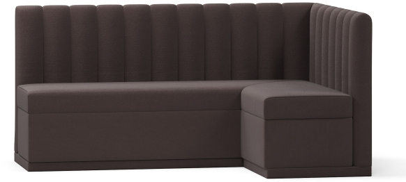 Кухонный угловой нераскладной диван Кафф, велюр