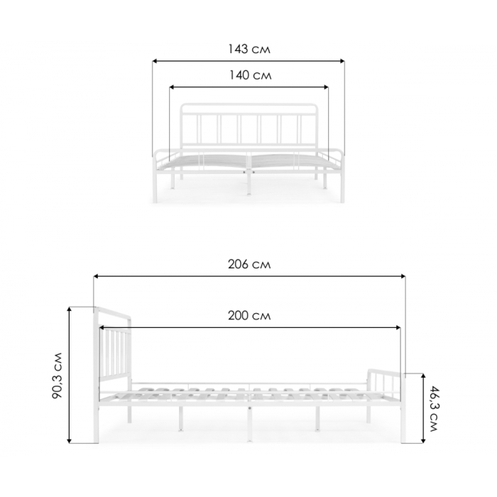 Кровати 140х200, Кровать Рейк 140х200