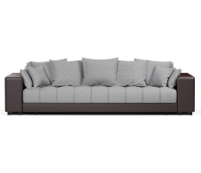 Диваны прямые, Диван прямой Дубай еврокнижка рогожка+экокожа