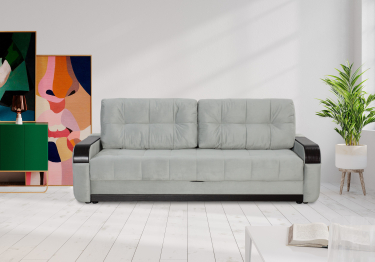 Прямой диван Татьяна 5 БД, еврокнижка, велюр