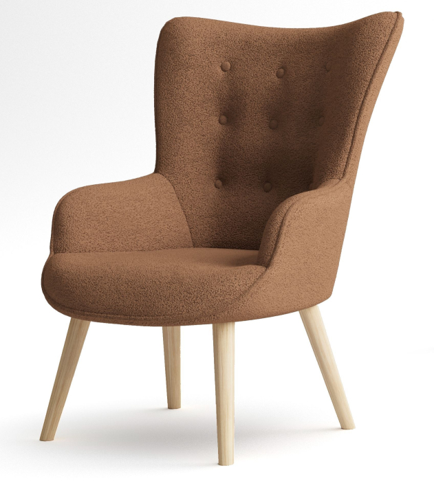 Кресло для отдыха, Кресло интерьерное Шелли, искусственный мех