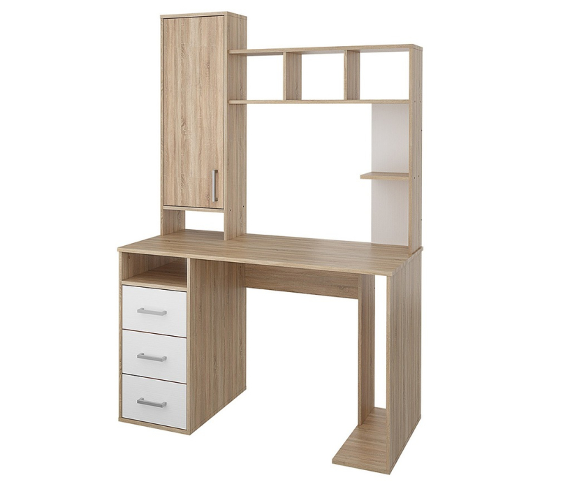 Прямые компьютерные столы, Стол компьютерный с надстройкой Мика