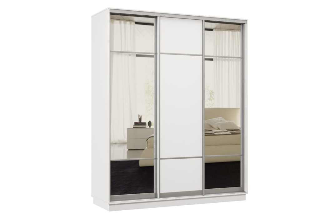 Шкафы-купе 3-х дверные, Шкаф-купе Премьер Лайт 24 (11;08;11) трехдверный