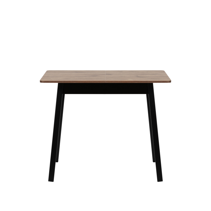 Обеденные столы, Стол раздвижной DAIKO 1Р, металл Черный, Дуб велингтон