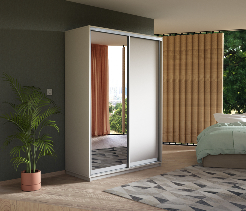 Шкафы-купе, Шкаф-купе Экспресс Медиум дуо 2200 x 1600 x 600