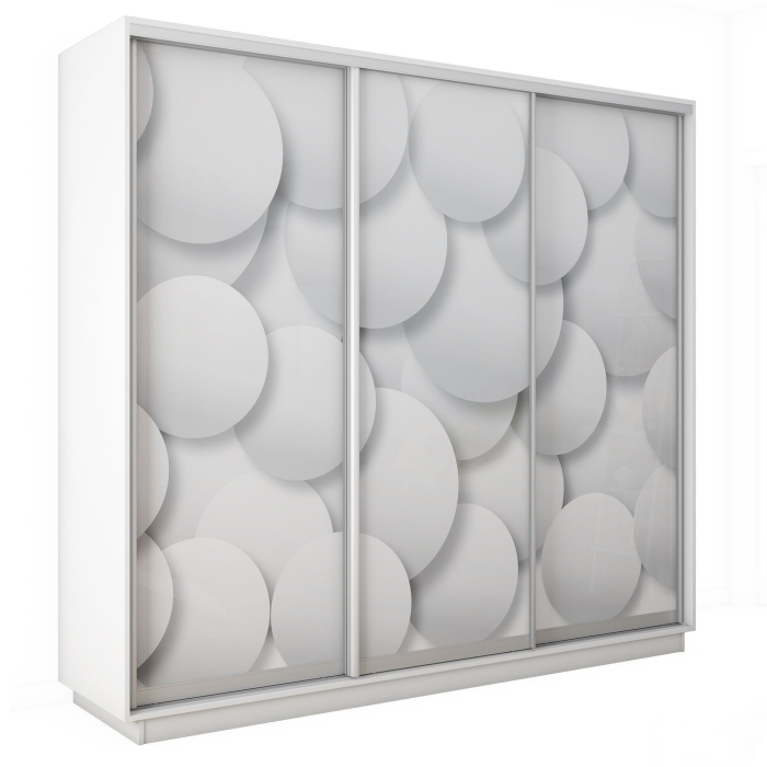 Шкафы-купе 3-х дверные, Шкаф-купе Экспресс 3-х дверный Фотопечать Шары Стекла 210х60х220