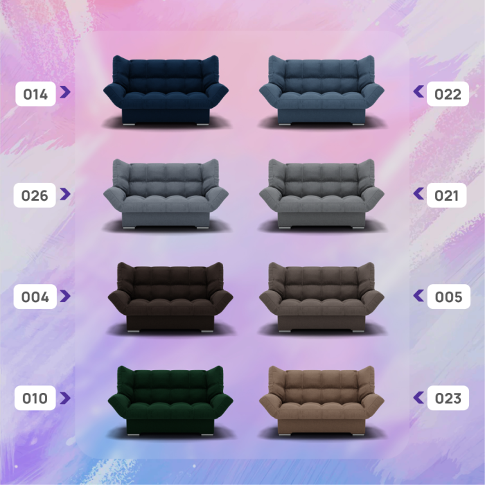 Диваны с ящиком для белья, Прямой диван Клик-кляк ППУ, велюр