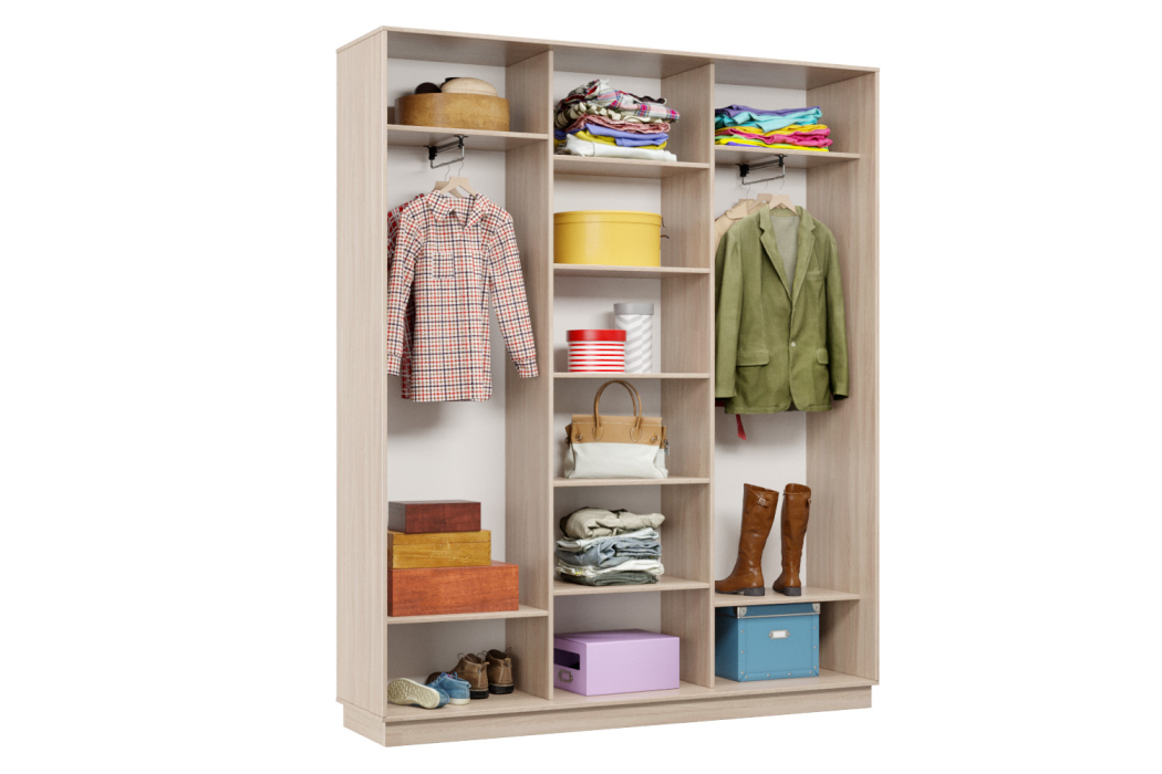 Шкафы-купе 3-х дверные, Шкаф-купе Премьер Лайт 27 (08;05;08) трехдверный