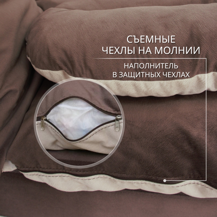 Детские диваны, Бескаркасное кресло-кровать Клиффорд 900*950мм  велюр