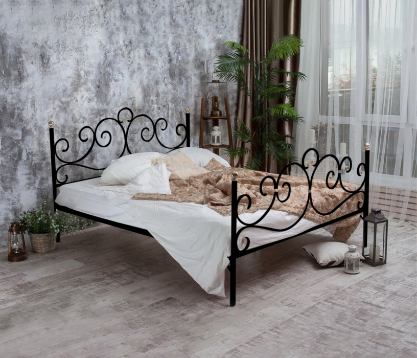 Кованые кровати, Кованая кровать Флоренция 1.4 с двумя спинками