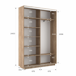 Шкаф-купе Экспресс 2-х дверный Фотопечать Шелк Стекла 140х45х240