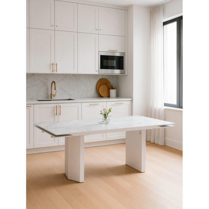 Обеденные столы, Стеклянный стол Монерон 200(260)х100х77