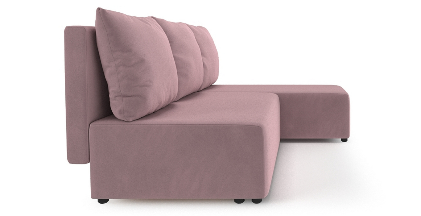 Диваны угловые в гостиную, Угловой диван Каир Lux, велюр, правый