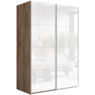 Шкафы-купе 2-х дверные, Шкаф-купе Эста Стекло белое+Стекло белое 160х66х240