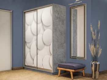 Шкаф-купе Экспресс 2-х дверный Фотопечать Шары Стекла 160х60х220