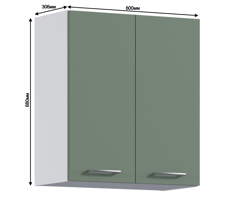 Оливер, Оливер шкаф 2 дв 60х68 см