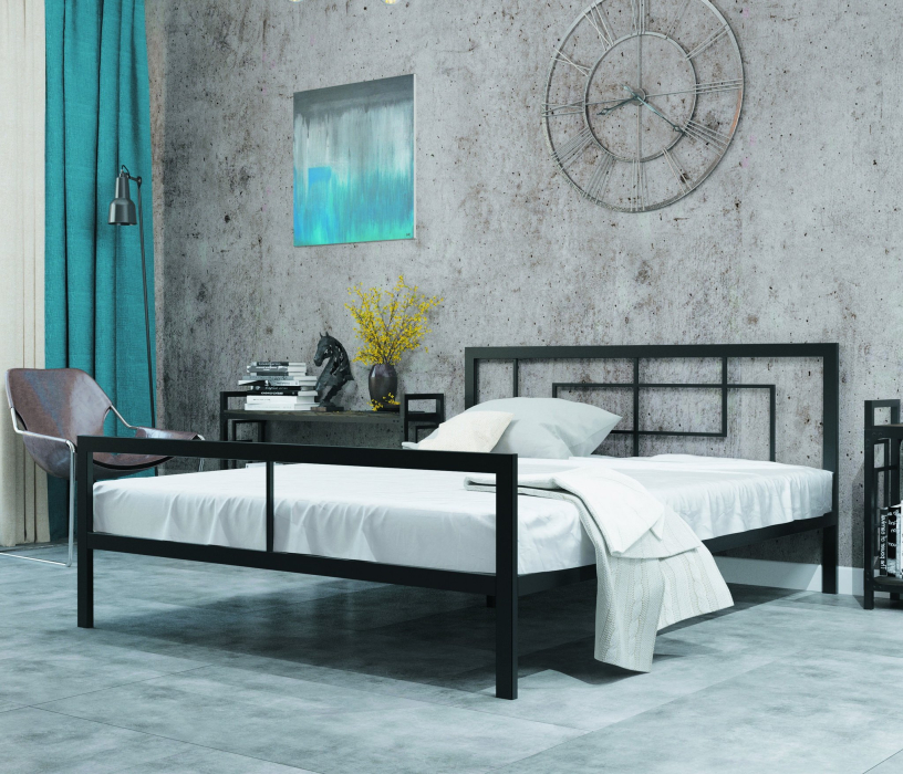 Кровати 140 см, Кровать в стиле лофт Кантерано 1.4