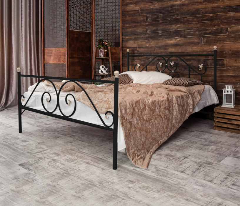 Кованые кровати, Кованая кровать Камелия 1.8 с двумя спинками