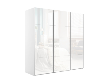 Шкаф-купе Эста Трио Стекло белое 240х66х240