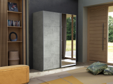 Шкафы-купе 2-х дверные, Шкаф-купе Эста ДСП+Зеркало 180х66х240