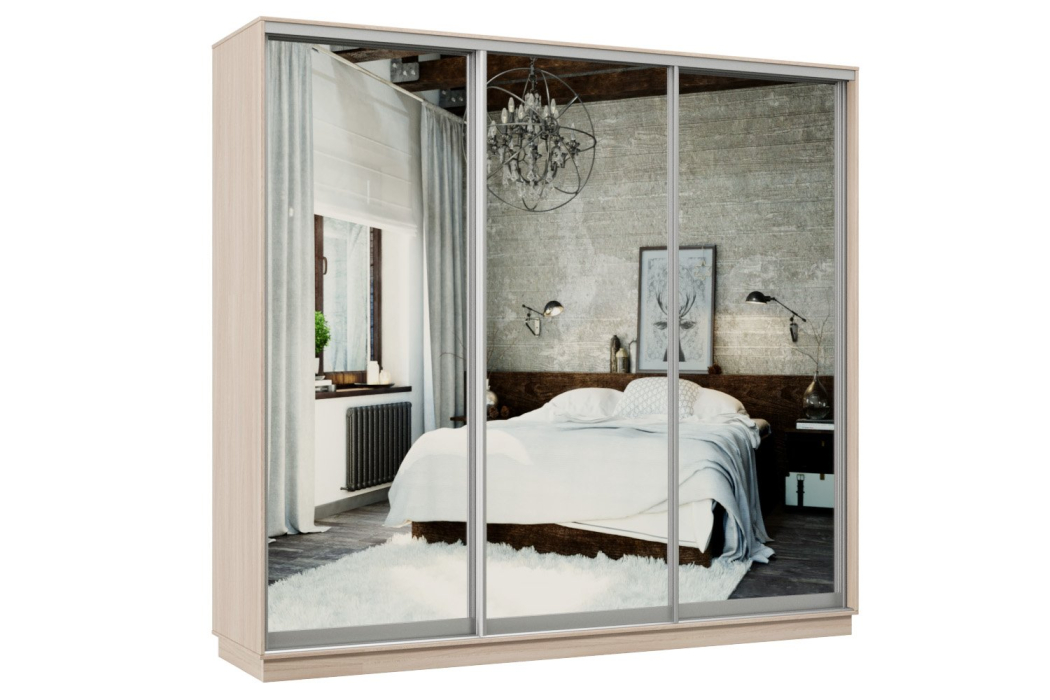 Шкафы-купе, Шкаф-купе Премьер 58 ясень шимо светлый