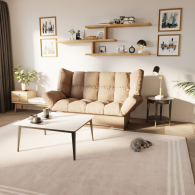 Диваны с ящиком для белья, Прямой диван Клик-кляк ППУ, велюр