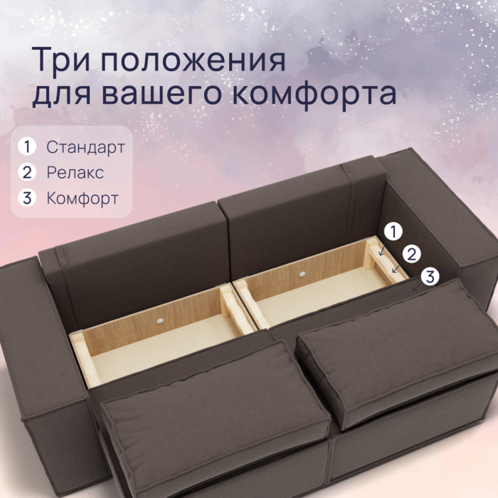 Диваны с ящиком для белья, Прямой диван Рашт ППУ, велюр