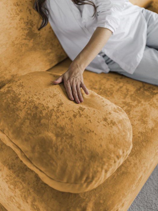 Дизайнерские диваны для гостиной, Бескаркасный диван Бабл, плюше 