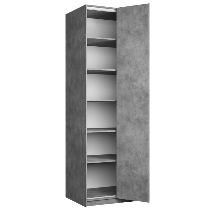 Шкафы распашные, Шкаф складной Е1 Локер ("Гармошка" с системой Push to Move/Правый)81х52.5х220 см, с полками