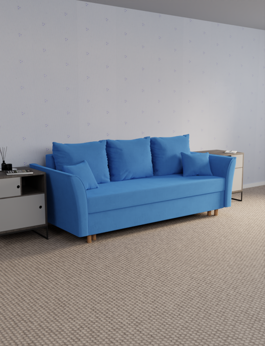 Диваны еврокнижки, Прямой диван Мелодия,еврокнижка,велюр