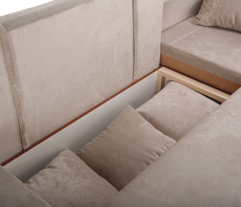 Диваны угловые в гостиную, Угловой диван Марго 1 (правый), велюр