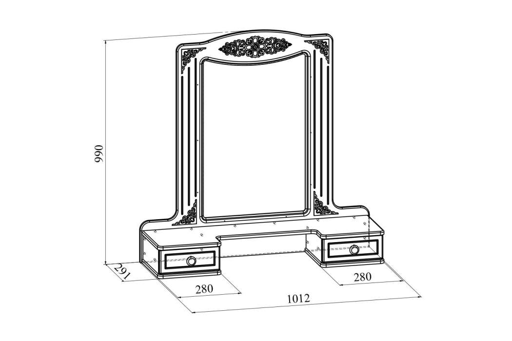 Зеркала в спальню, Полка Ассоль плюс АС-38