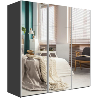 Шкафы-купе 3-х дверные, Шкаф-купе Эста Зеркало+Зеркало+Зеркало 240х66х240