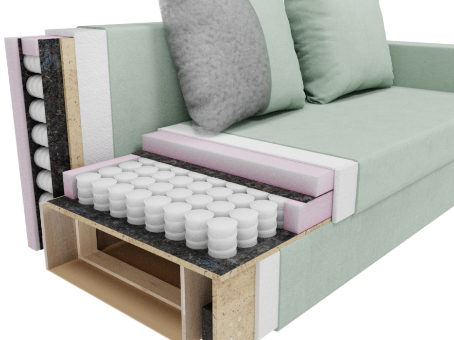 Диваны еврокнижки, Прямой диван Адам, НПБ,еврокнижка,велюр