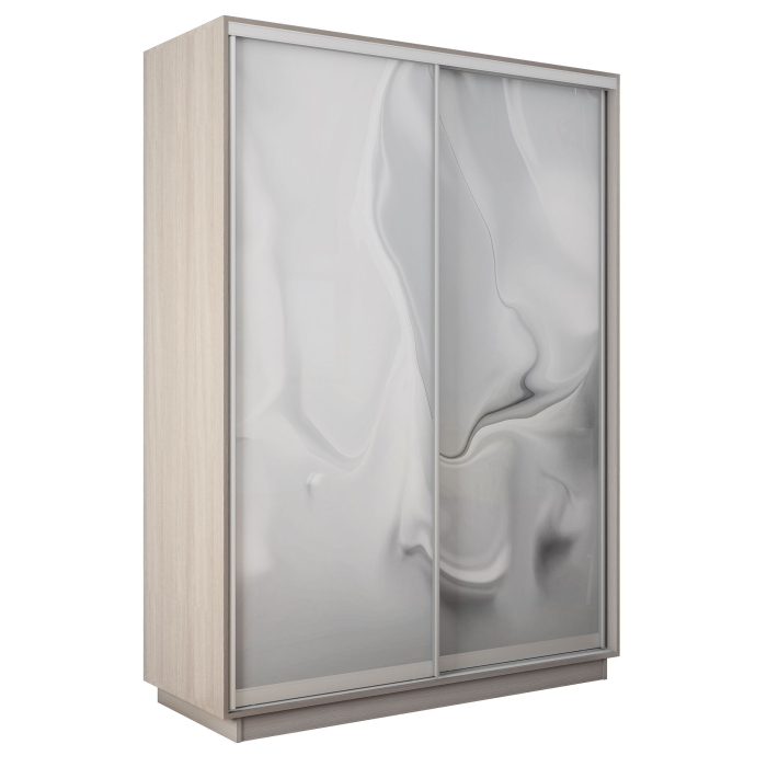 Шкафы-купе 2-х дверные, Шкаф-купе Экспресс 2-х дверный Фотопечать Шелк Стекла 160х45х240