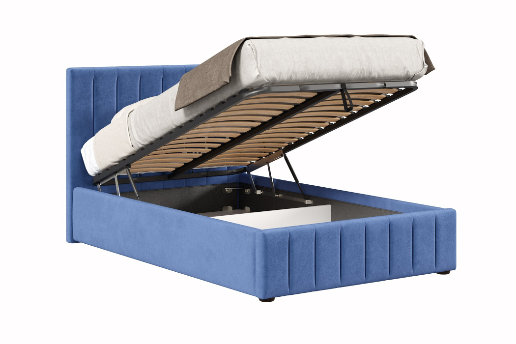 Мягкая кровать, Кровать Верона 1200 с подъёмным механизмом, велюр