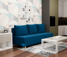 Диваны кровати со спальным местом, Прямой диван Лайт,еврокнижка,велюр