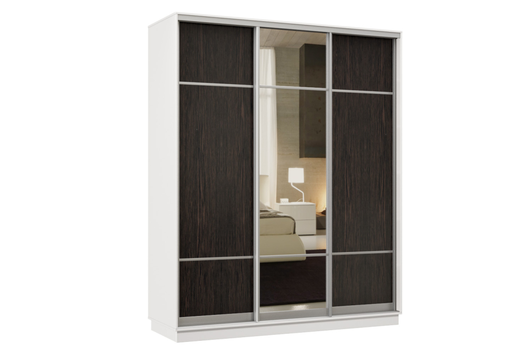 Шкафы-купе, Шкаф-купе Премьер Лайт 35 (08;11;08) трехдверный