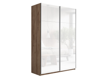 Шкаф-купе Прайм 2х дверный Белый Глянец 140х57х230