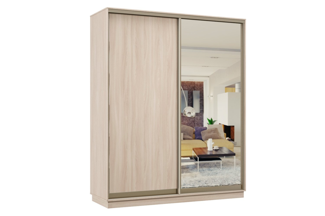 Шкафы-купе, Шкаф-купе Премьер 22 Ясень шимо светлый