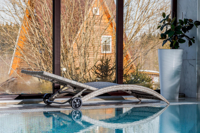 Шезлонг AGATA бежевый без матраса