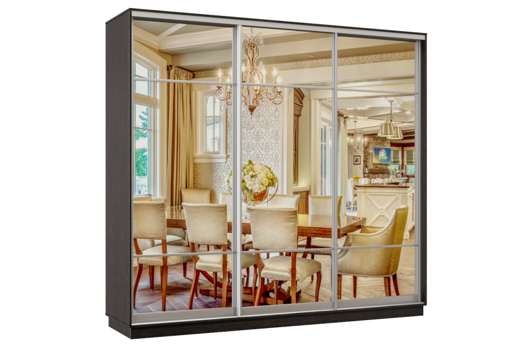 Шкафы-купе 3-х дверные, Шкаф-купе Премьер Лайт 60 (11;11;11) трехдверный