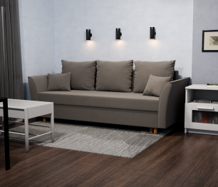 Прямой диван Мелодия,НПБ,еврокнижка,велюр