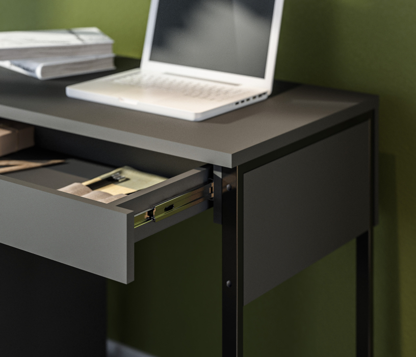 Прямые компьютерные столы, Стол Мика СБ-3309 Диамант серый