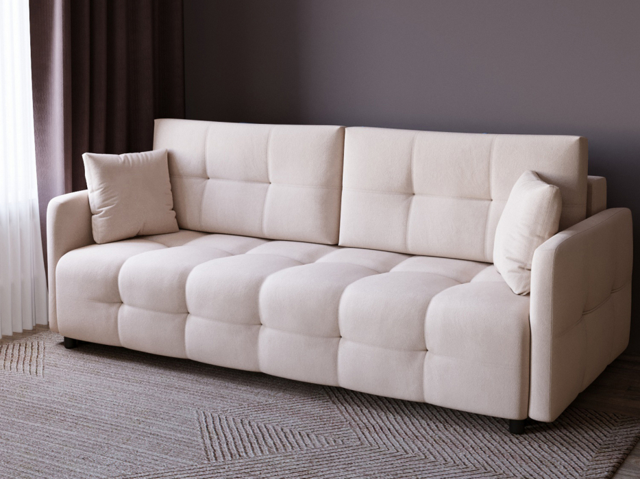 Диваны с ящиком для белья, Диван-кровать Квадро, велюр