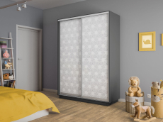 Шкафы-купе 2-х дверные, Шкаф-купе Экспресс 2-х дверный Фотопечать Калейдоскоп Стекла 160х45х220